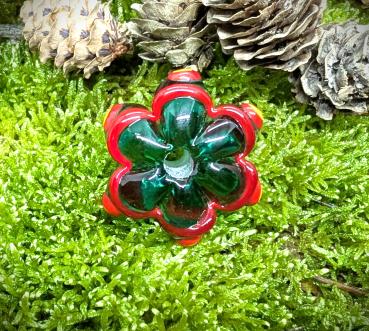Preview: Amulettperle Waldglas +rot